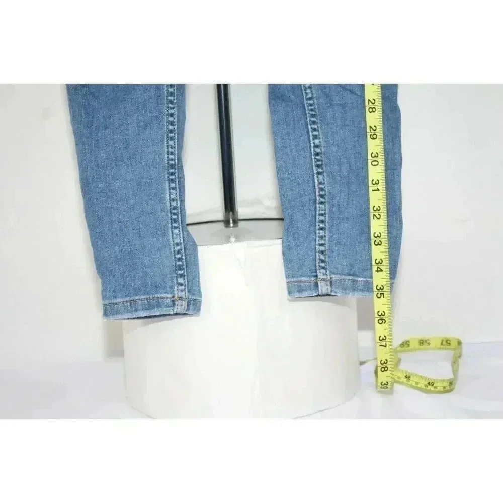 Free People Women's Distressed Busted Knee High-Rise Skinny Jeans Size 25